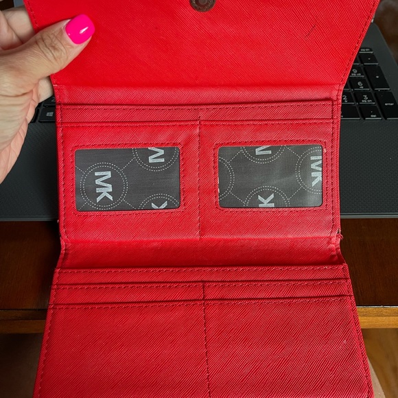 Michael Kors black and red multiple opening wallet new without tags never used. - Picture 2 of 9